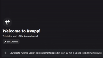Preview of the vAPP giveaway command in use